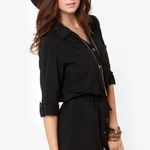 Lucy Love  Celeste Black Shirt Dress  Small button up button-cuff half sleeves Photo 3