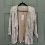 Petal and Pup NEW silver sequin relaxed fit blazer Photo 3