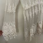 Cream colored lace sheer cardigan Size L Photo 1