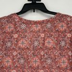 Mason & Belle  Boho Top Pink Floral Babydoll Split Neck Embroidered Size XL Photo 5