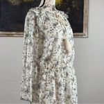 barney's new york  Floral Long Sleeve Tie Neck Peasant Dress Size Medium Photo 4