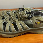 Keen  Women's Whisper Sandal Hiking Closed Toe Slip On Adjustable Olive Green 8.5 Photo 0