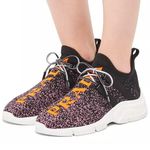 Prada Logo Speckled Lace Up Sneakers Photo 0