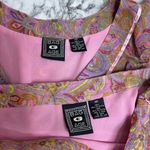 Vintage 90s Y2K Paisley Pink Ruffle Skirt and top set size 14 Petite boho Flowy Photo 4