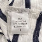 Ellison  White and Blue Stripes Pocket Tee Shirt Women’s Small Photo 3