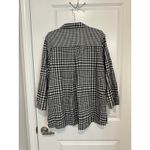 Ali Miles Black White Gingham Check Tunic Top 3/4 Sleeve Cotton Shirt XL Photo 5