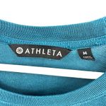 Athleta  Size‎ Medium Blue Long Sleeve Shirt Top Blouse Soft Modal Blend Athletic Photo 5