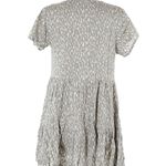 Gray White Tie Front Mini Dress Size M Photo 2