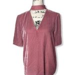 Paige Pink Velvet Double V Choker Top Photo 2