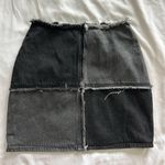 Blue Blush Black and grey mini jean skirt Photo 0