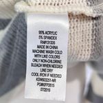 Socialite New  Striped Dolman Sleeve Mock Neck Sweater Grey Ivory Photo 12