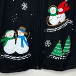 Vintage Hampshire‎ Studio Christmas Sweater Vest Black Size XL Photo 2