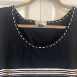 Tahari  Arther S Levine navy knit tank size 16 horizontal stripe‎ career layering Photo 3