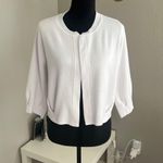Tahari Petite Women 3/4 Sleeves Ivory Open Cropped Fashion Cardigan Size PL Photo 1