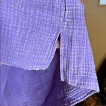 Zenana Outfitters NWOT Acid Washed Double Gauze Short Sleeve Shirt Lavender Size Small Photo 9