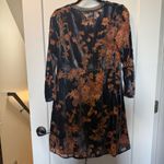 Anthropologie NWT  Ari + Ali Enya Velvet Burnout Wrap Dress Top Tunic Dark Floral Photo 5