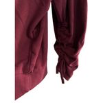 Fabletics Sadie Scrunched Sleeve Pullover Top Black Cherry Maroon Women's XXL Photo 4