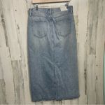 Pistola  High Rise Alice Denim Midi Maxi Skirt Brooklyn Size 30 Raw Hem Slit Photo 5