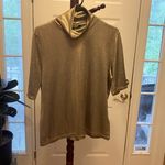 Ralph Lauren Nwt GOLD METALLIC SHOET SLEEVE TURTLENECK TOP SIZE XL Photo 1