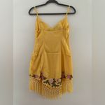 Urban Outfitters Carmen Embroidered Fringe Sleeveless Mini Dress in Yellow - XS Photo 1