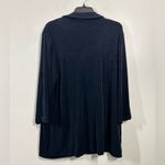 Chico's Travelers Single Button Slinky Cardigan Jacket Size 3 Dark/Navy Blue EUC Photo 3