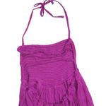 Free People NWT Extratropical Maxi in Dark Pink Crinkled Halter Dress S Photo 7