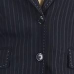 H Hilfiger blue &White pinstripe Wool Blazer Size 12 Photo 5