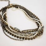 Chico's Chico’s layered rhinestone and faux pearl multi-strand two tone necklace‎ Photo 7