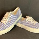 Superga  Women’s USAM 8/USAW 9.5  EU 41 Blue White Striped Sneakers Lace up Photo 5