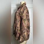 Tudor Court by Haband Vintage Woven Tapestry Floral Brocade Button Up Jacket Brown Size L Photo 5
