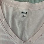 a.n.a Pink glitter V-neck short sleeve shirt #glitter size Small NWOT Photo 2