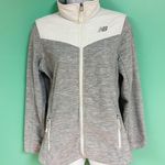 New Balance Gray & White Fleece Zip Up Jacket Photo 1