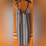 Bardot  Germaine Black &‎ White Lace V-Neck Fitted Waist Midi Dress Size 6 Photo 6