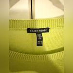 Eileen Fisher NWOT  Linen-Blend Jumper Sweater Green Chartreuse Organic Linen 1X Photo 6