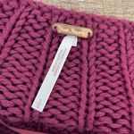 Free People NWT  Womens Sandre Cable Knit Pullover Sweater Dreamy Mulberry Large‎ Photo 7