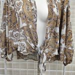 Andthewhy  Front Tie Knot Oversized Print Top Photo 5