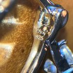 Natural White Topaz Sterling Silver Hoop Earrings Photo 5