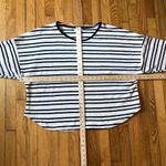 Paper Crane  NWOT Black White Striped Pullover Sweater Size L Photo 1