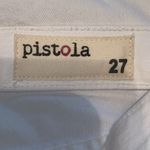 Pistola WOMEN WHITE OUT RIPPED DESTROYED CROP RAW HEM JEANS STYLE P8641-WH SZ 27 Photo 7