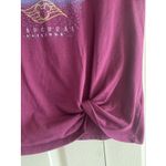 Disney Wish Womens Small Purple Inaugural Sailing Twist Front Graphic Tee Cruise Photo 4