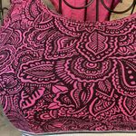 Ivory Ella Ivory, Ella, paisley, hot, pink, and black racer back bra Photo 1