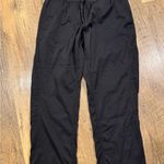 The North Face  Cropped Pants Womens XS Black Sweat Drawstring Pockets Photo 1