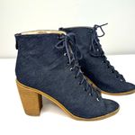 Catherine Malandrino Jerzinie Lace-up Denim Bootie Photo 3