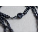 Source Unknown Deep Dark Blue Triple Strand Twisted Beaded 30 Inch Button Latch Chic Necklace Photo 1