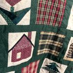 Vintage Handmade Christmas Quilt Bomber Jacket Size L/XL Green Photo 5