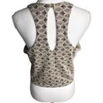 Free Press  Beige / Black Patterned Sleeveless Crop Tank Top Photo 98
