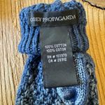 Obey Knitted 100% cotton mittens/ fingerless gloves blue / light blue tie-die Photo 4