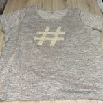 Lane Bryant  grey gray blunt short sleeve shirt top Photo 0