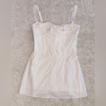 House Of CB NWOT  Carlotta White Cotton Corset Mini Dress sz L Photo 3