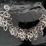 Silver Mixed Metal Tear Drop pendants single chain Statement piece small Photo 4